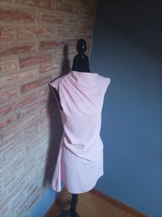 Vestido Zara Asimétrico Rosa Talla Única sin estre