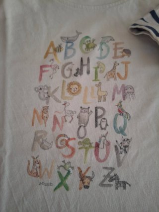 2 camisetas infantiles de algodón orgánico.