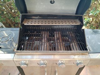 barbacoa gas outsunny negra