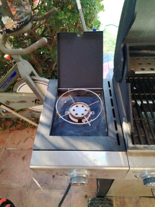 barbacoa gas outsunny negra