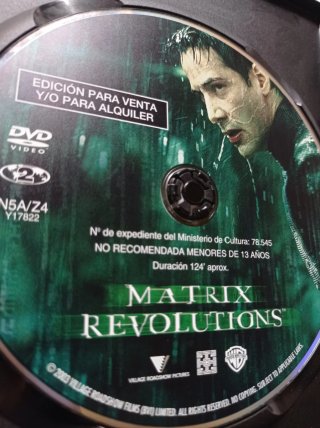 DVD Matrix Revolutions Edición 1 Disco