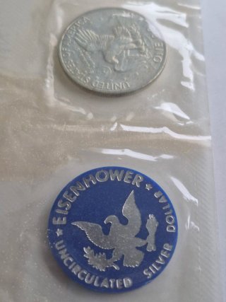 USA Plata Dollar Eisenhower 1971 S  Sin Circular