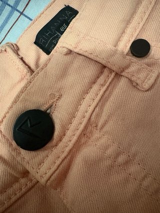 RIHANNA X RIVER ISLAND - Shorts vaqueros rosa 40