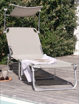 Tumbona Plegable JYSK Beige (x2Uds)