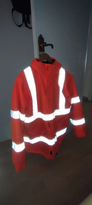 Abrigo de trabajo naranja reflectante