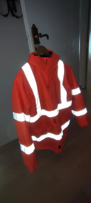Abrigo de trabajo naranja reflectante