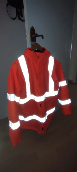 Abrigo de trabajo naranja reflectante