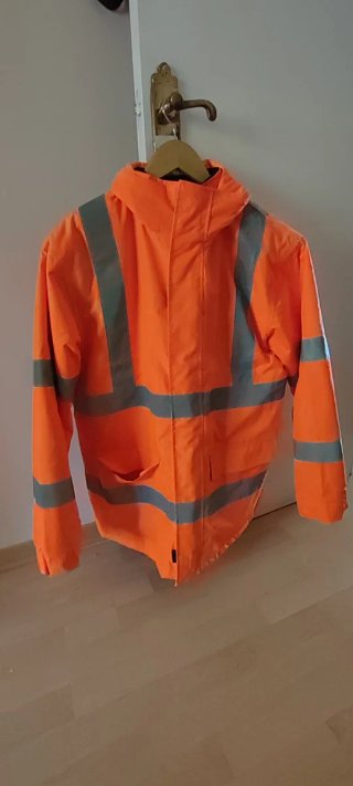 Abrigo de trabajo naranja reflectante