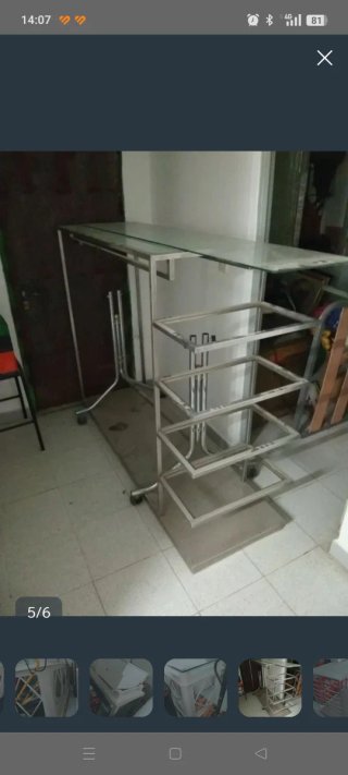 2 Perchero Tienda Inoxidable con Estantes