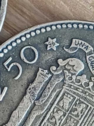 6 Monedas 2,5 Pesetas 1953