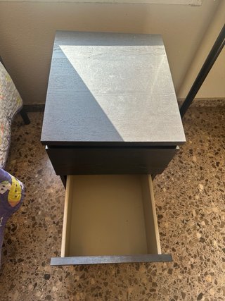 Mesita Noche IKEA 2 Cajones Negra