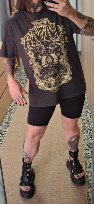 Camiseta oversize Bershka M Estampado Místico