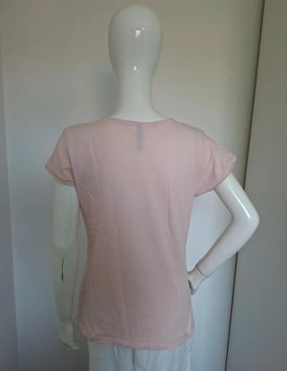Camiseta rosa calavera de flores - Talla M