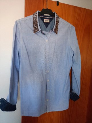 Camisa Tommy Hilfiger azul mujer