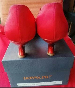 Donna Più Scarpe Donna Raso Rosse