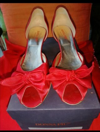 Donna Più Scarpe Donna Raso Rosse