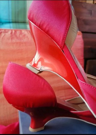 Donna Più Scarpe Donna Raso Rosse