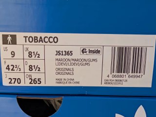 ADIDAS TOBACCO T-42 2/3 y T-44
