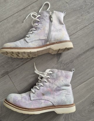 Botines Catwalk Morado y Blanco