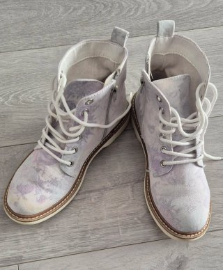 Botines Catwalk Morado y Blanco