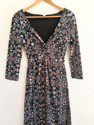 Vestido midi/largo estampado Springfield
