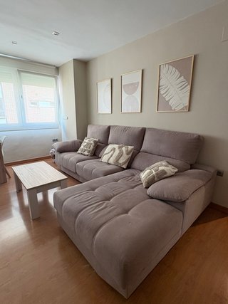 Chaiselongue tela gris  nuevo