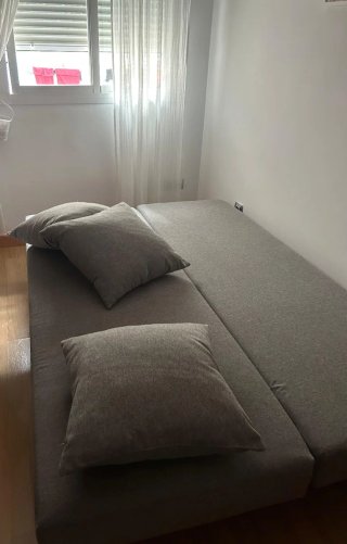 Sofá cama 3 plazas beige grisáceo