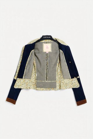 Chaqueta vaquera boho azul T. S