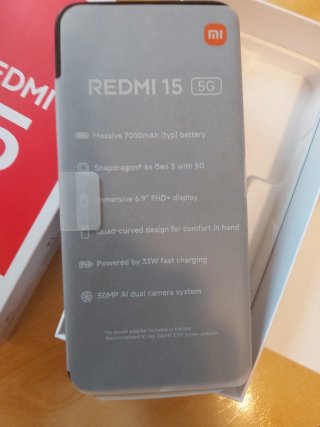 MOVIL XIAOMI REDMI 15, 5G, 256GB.