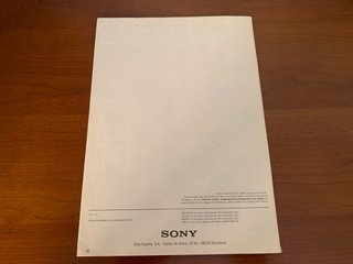 SONY 1999-2000 Catalogo de Especificaciones