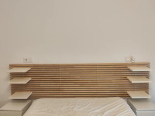 Cabecero MANDAL IKEA Madera y Blanco 240cm