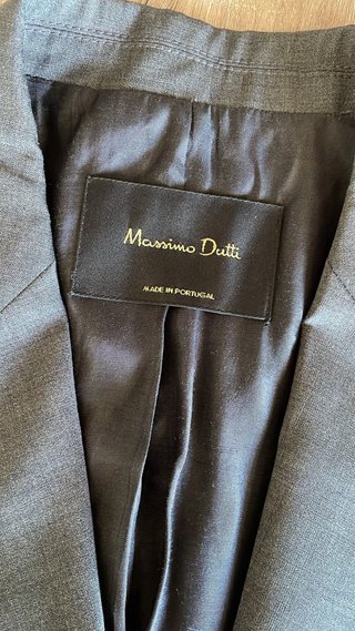 Traje Massimo Dutti gris completo