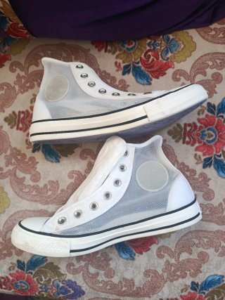Converse Blancas Malla Transparente