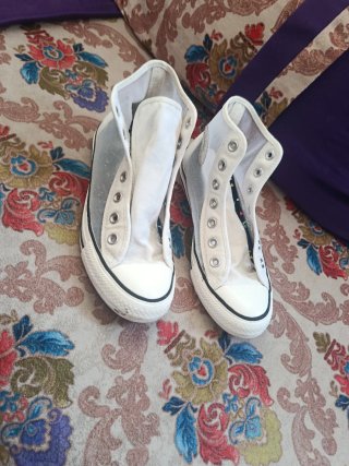 Converse Blancas Malla Transparente