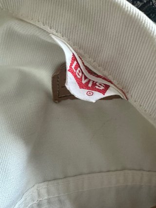 Levi's Giubbotto Jeans Bianco Taglia L Vintage