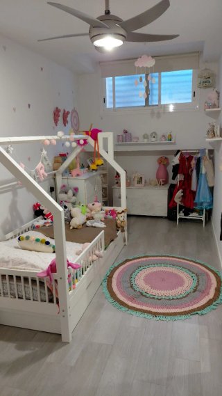 Cama Casita Blanca Madera 90cm