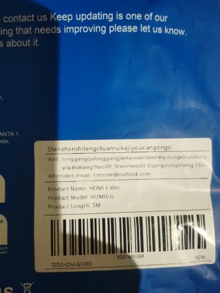 Cavo HDMI 5m Nero