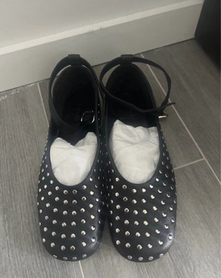 Massimo Dutti Bailarinas Negras Tachuelas
