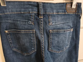 Jeans Mango Lizzy Azul Oscuro Talla...