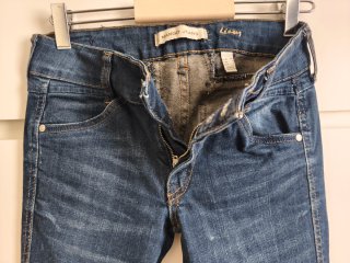 Jeans Mango Lizzy Azul Oscuro Talla...
