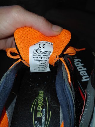 Zapatos de trabajo U-Power grises y naranjas