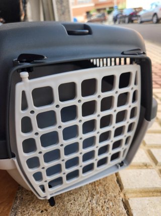 Transportín perro/gato negro y gris