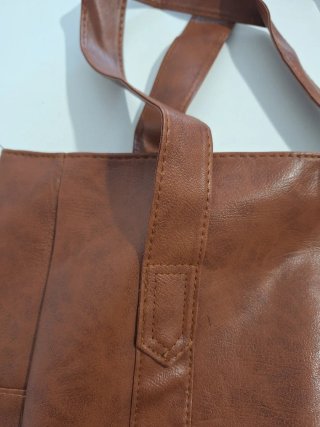 Bolso marrón mujer 34x27cm (Nuevo)