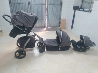 Carro de bebé 3 piezas gris