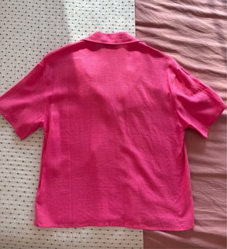 Camisa Stradivarius Manga Corta Rosa Talla XS