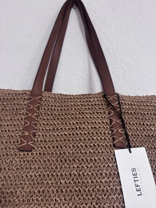 Bolso de playa Lefties beige/marrón