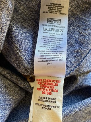 Camisa Topman Classic Fit Azul/Gris