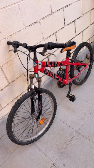 Bicicleta de montaña roja y azul la roja 25€ y 20€