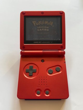 Nintendo Game Boy Advance SP Rosso + 2 Giochi Pokémon
