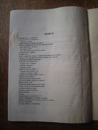 MANUAL INSTRUCCIONES MÁQUINA TEJER MODELO KH-710